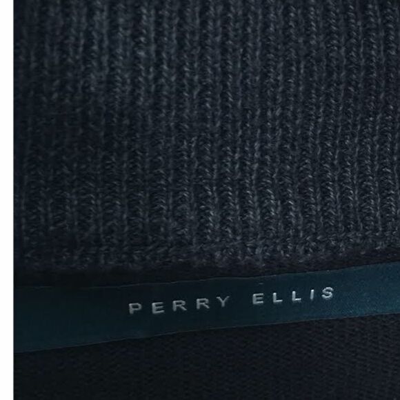 Perry Ellis Mens Quarter Zip Knit Sweater in Size Large - Picture 5 of 5